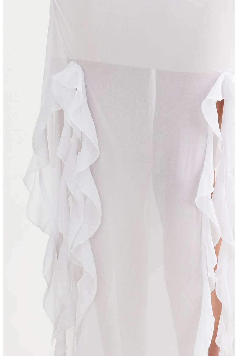 Rendezvous Ruffle Maxi Skirt, Alternate, color, PORCELAIN