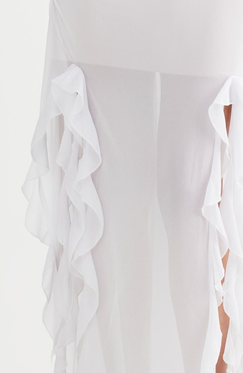 LIONESS Rendezvous Ruffle Maxi Skirt, Alternate, color, 