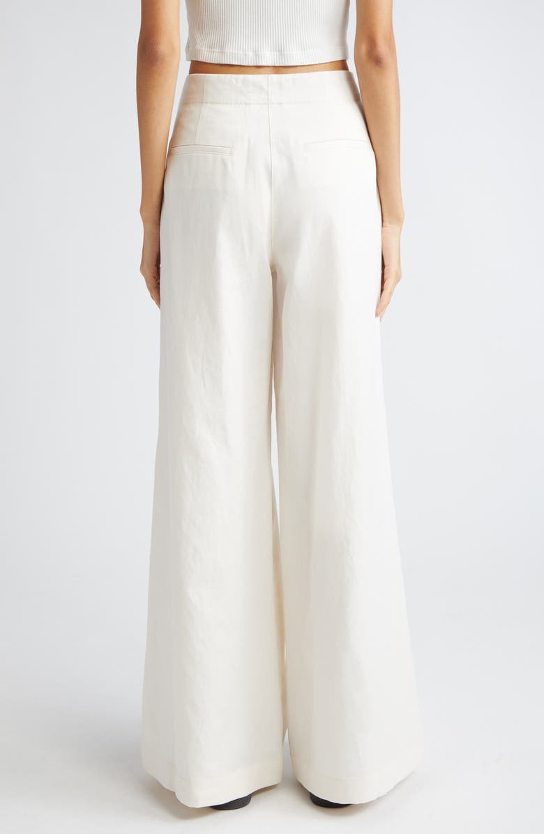 TWP Demie High Waist Wide Leg Pants, Alternate, color, Bone