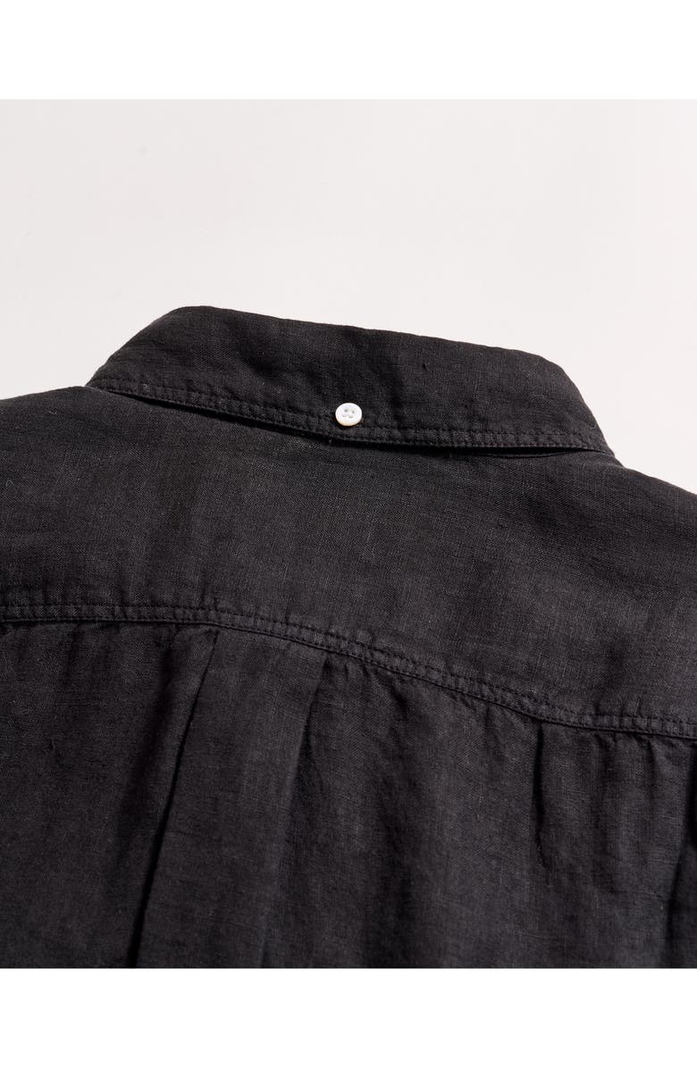 Billy Reid Tuscumbia Linen Button-Down Shirt, Alternate, color, Black