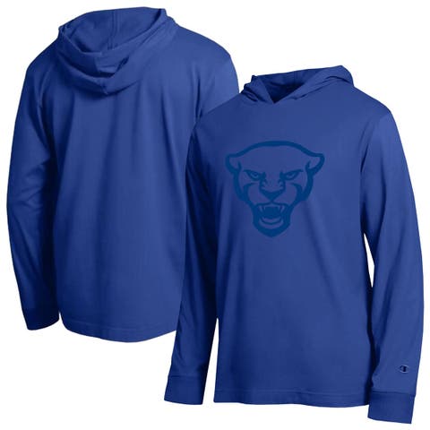 Men's Champion Royal Pitt Panthers Tonal All-Star Long Sleeve Hooded T-Shirt