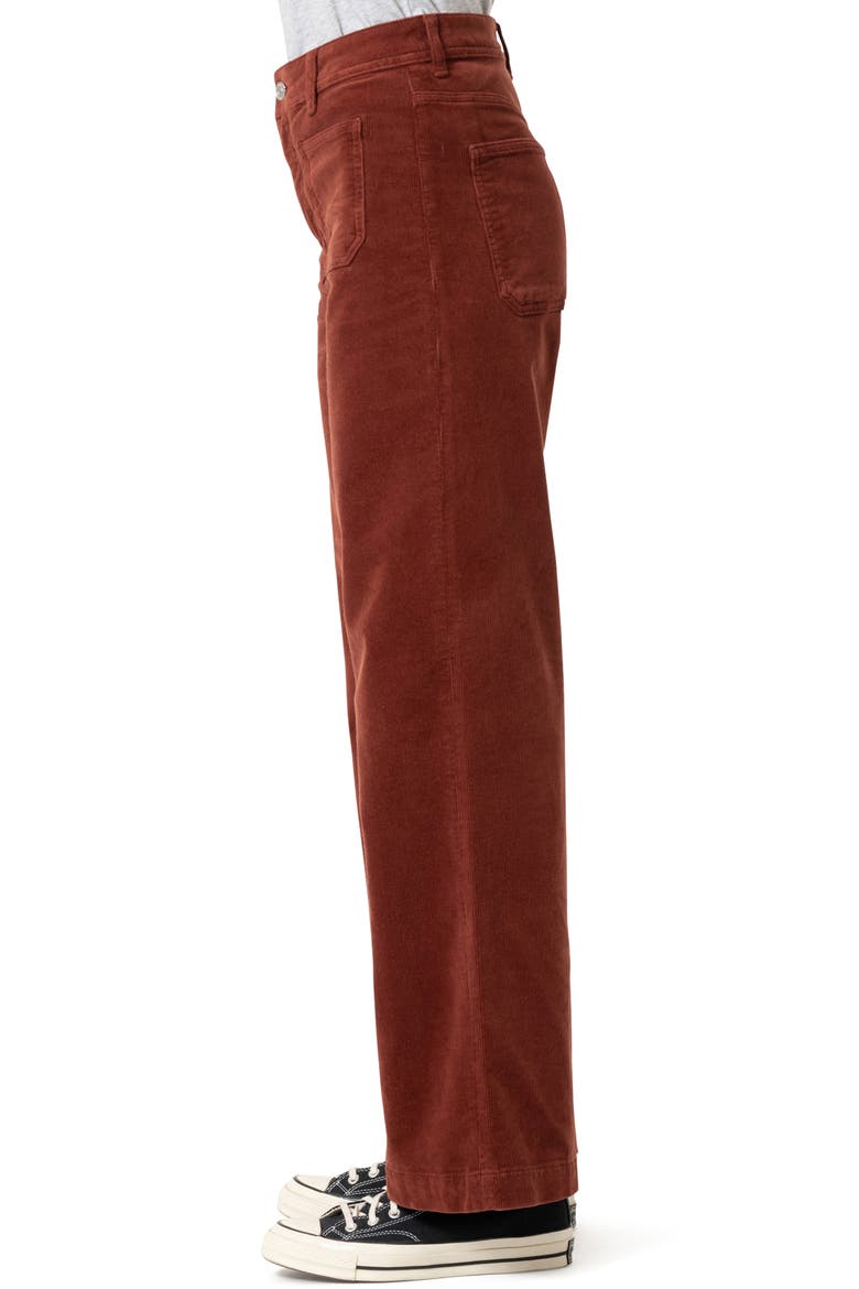 Paloma Marine Patch Pocket High Waist Wide Leg Corduroy Pants, Alternate, color, ANDORRA CORD