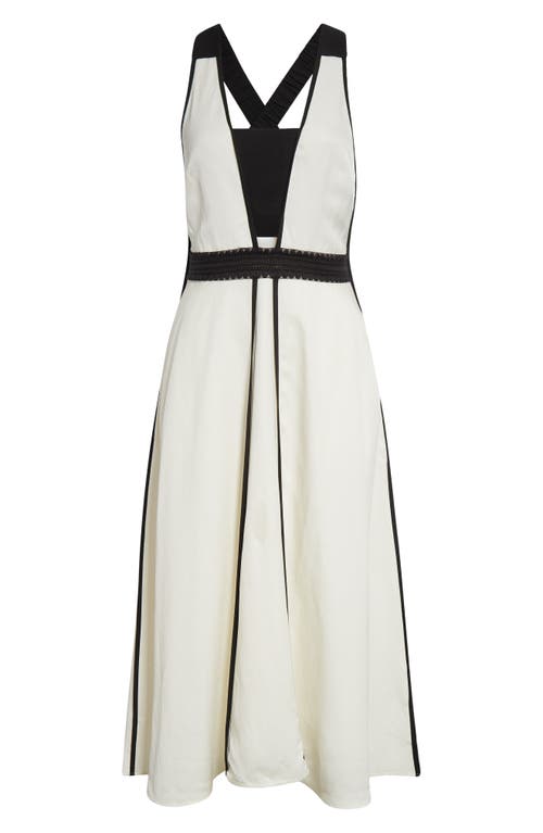 REISS REISS VALENCIA CONTRAST SLEEVELESS MIDI DRESS 