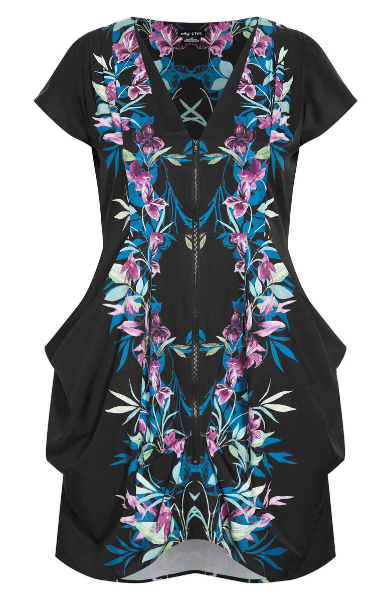 City Chic Nadia Zip Sheath Dress, Alternate, color, 