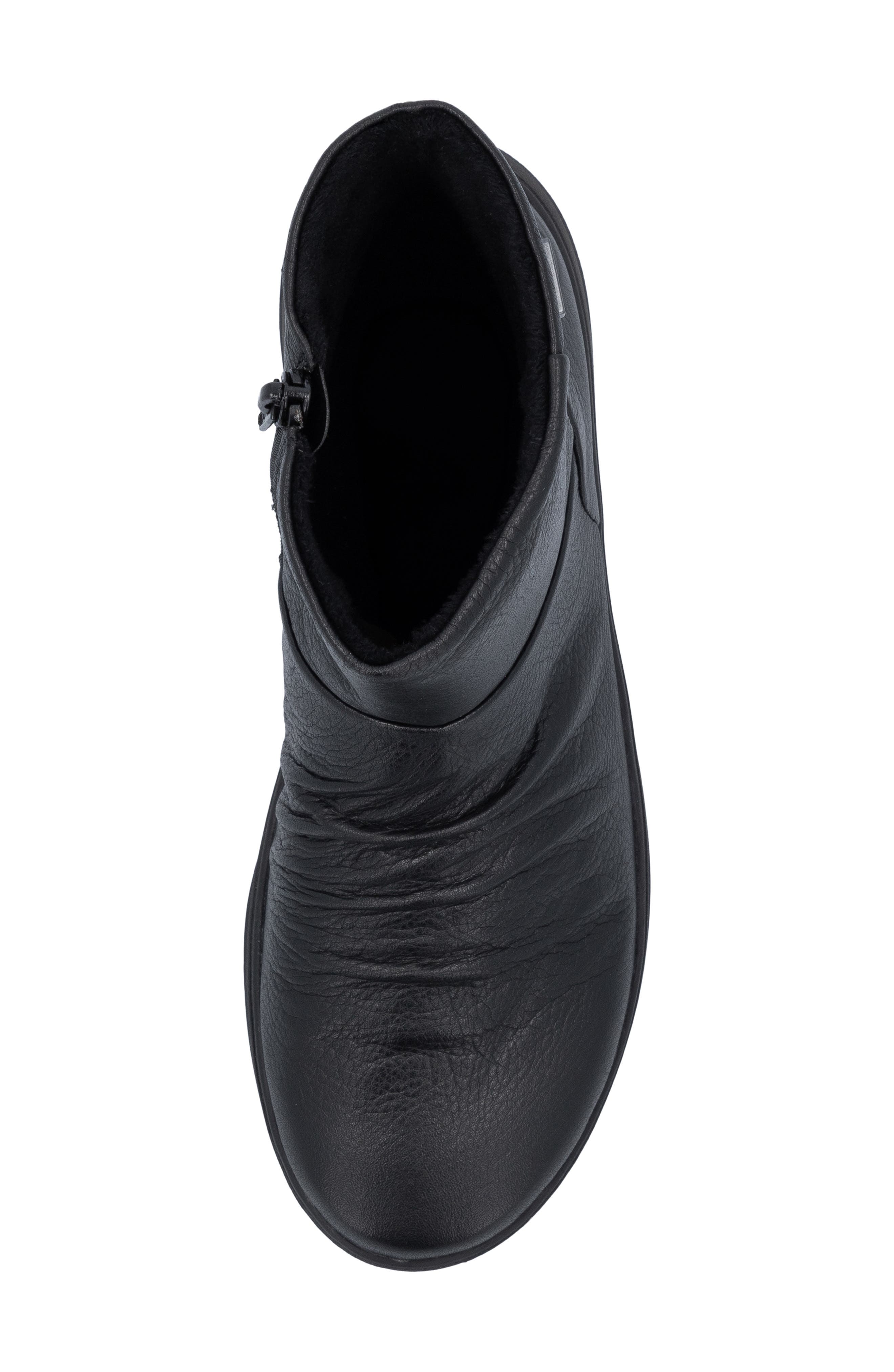 Berta 66 Leather Bootie, Alternate, color, BLACK