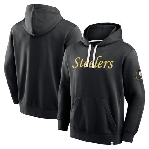 Men's Fanatics Black Pittsburgh Steelers New Horizons Heritage Pullover Hoodie