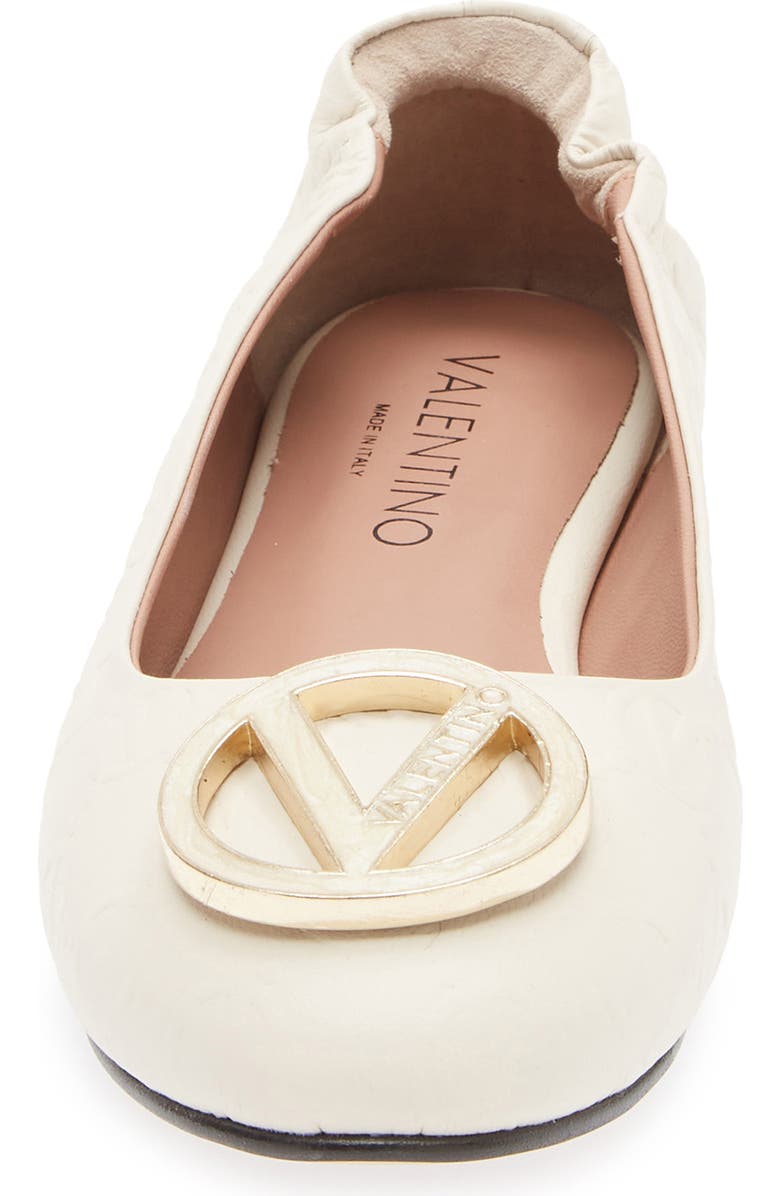 VALENTINO BY MARIO VALENTINO Calliope VLOGO Ballet Flat, Alternate, color, Cream