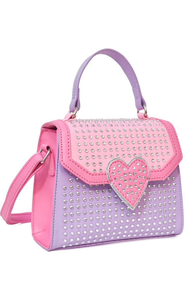 OMG Accessories Kids' Colorblock Rhinestone Crossbody Bag, Alternate, color,