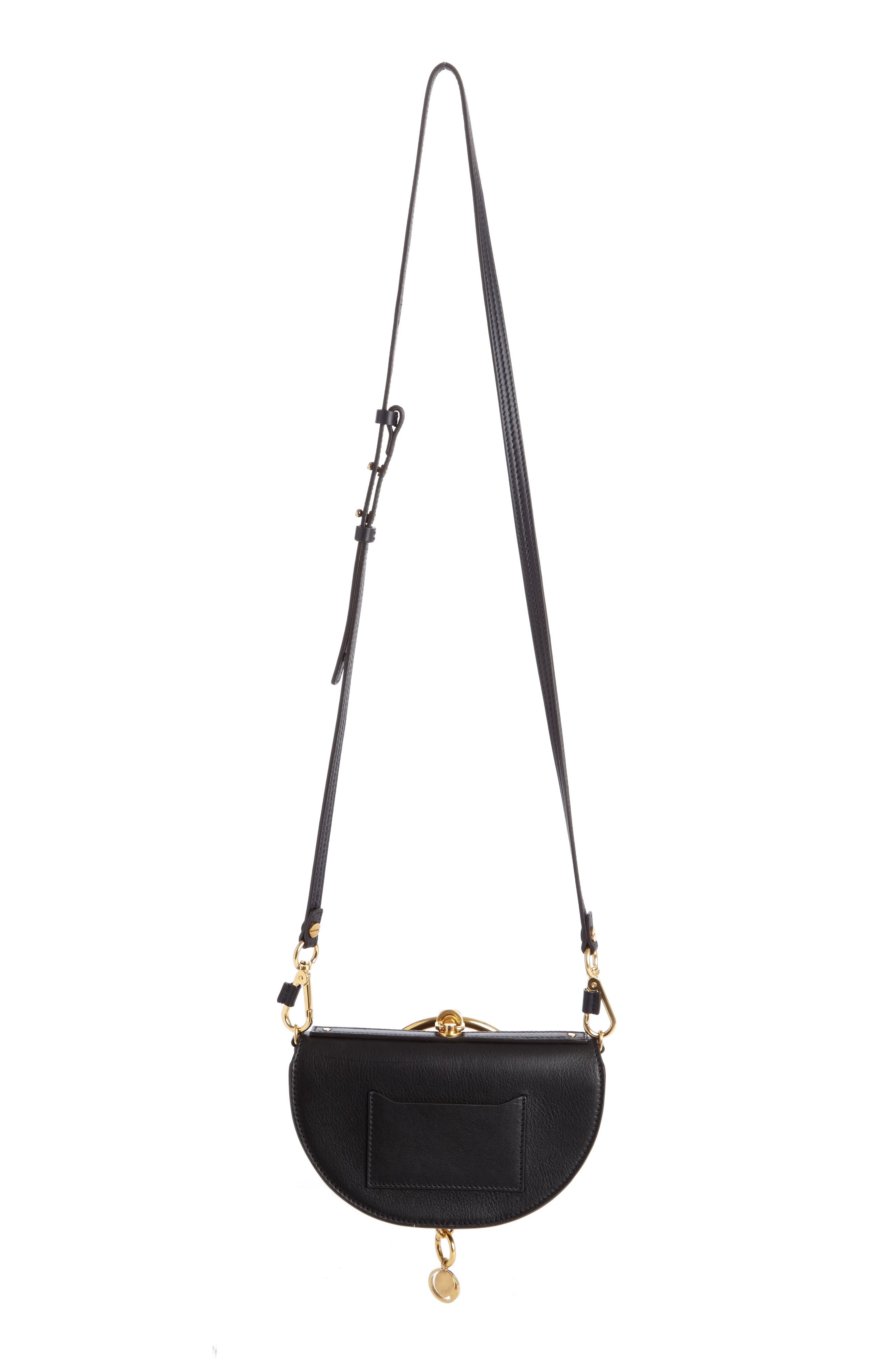 Small Nile Bracelet Calfskin Leather Minaudiere, Alternate, color, 001 BLACK