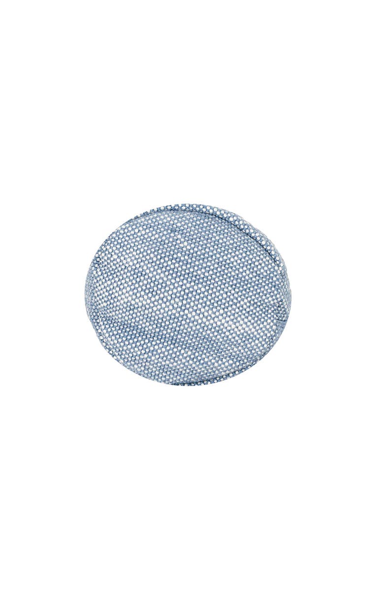 Foreside Home and Garden Waki Blue Bolster Filled Decorative Indoor/Outdoor Accent Pillow, 14" x 25", Alternate, color, Blue