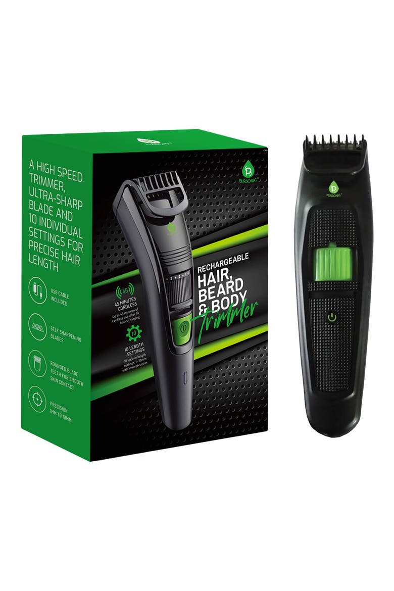 Beard and Body Trimmer, Main, color, BLACK