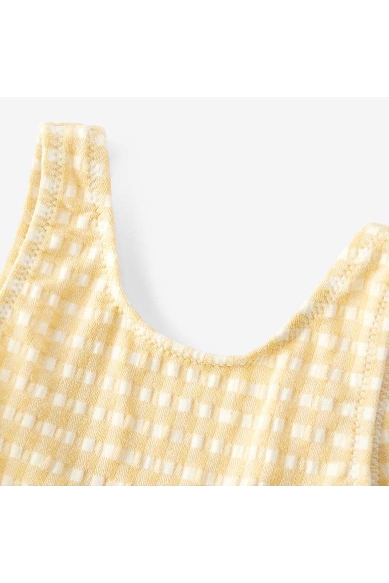 Ballet Skirt Swimsuit, Alternate, color, Yellow Gingham