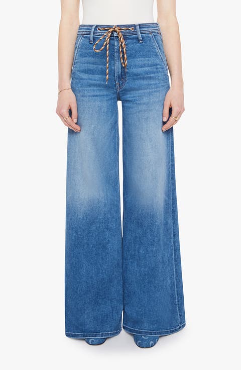 The Drawn Undercover Prep Sneak Wide Leg Jeans (Fuzzy Wuzzy Was a Bear)