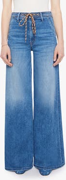 MOTHER The Drawn Undercover Prep Sneak Wide Leg Jeans