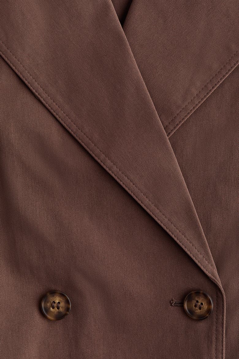 Short Tie-belt Trench Coat, Alternate, color, Dark taupe