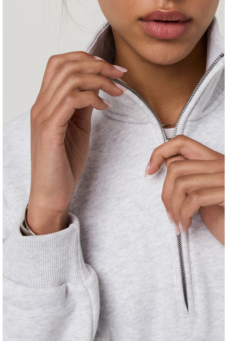 Restore Oversized Half-Zip Pullover, Alternate, color, PALE GREY HEATHER
