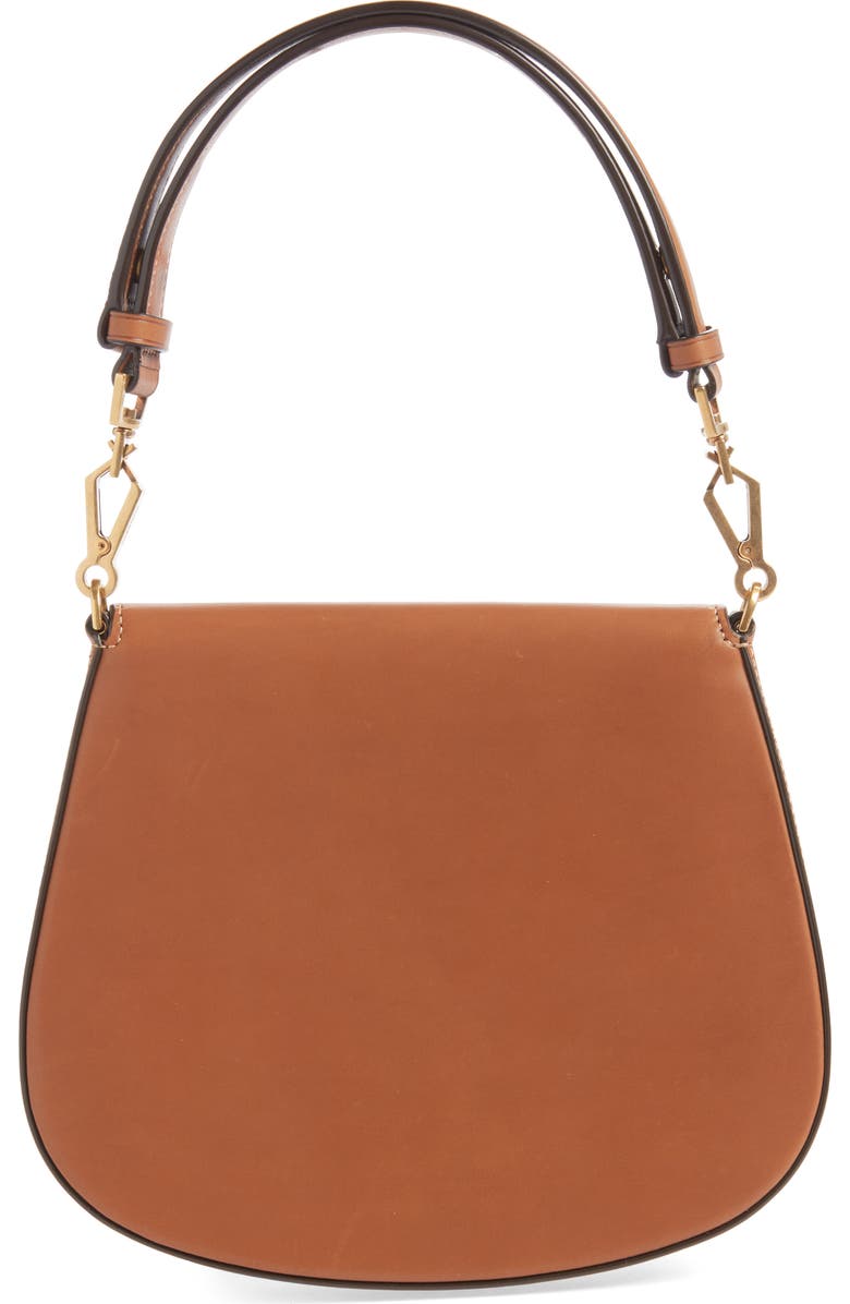 Saint Laurent Voltaire Leather Top Handle Bag, Alternate, color, Brick