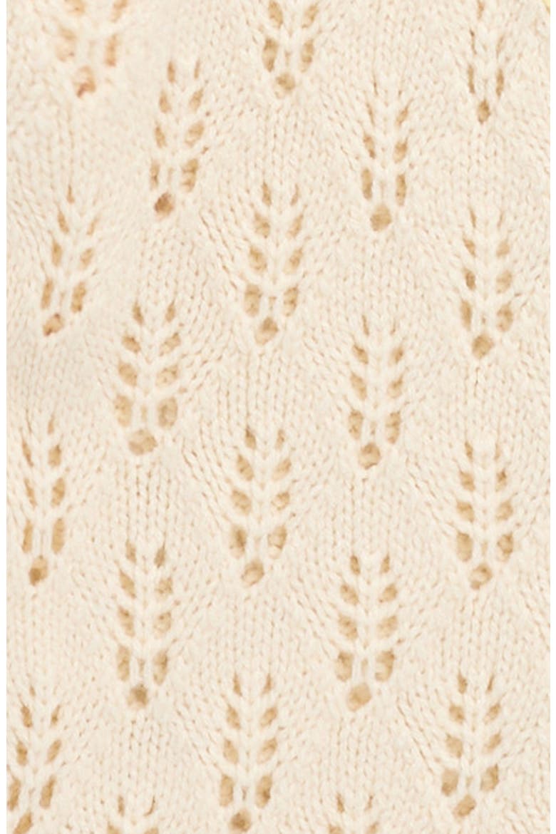 Kids' Pointelle Colorblock Cardigan, Alternate, color, IVORY