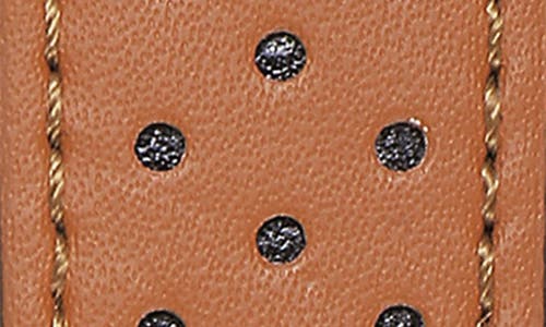 The Posh Tech Derek Perforated Leather Apple Watch® Watchband In Brown