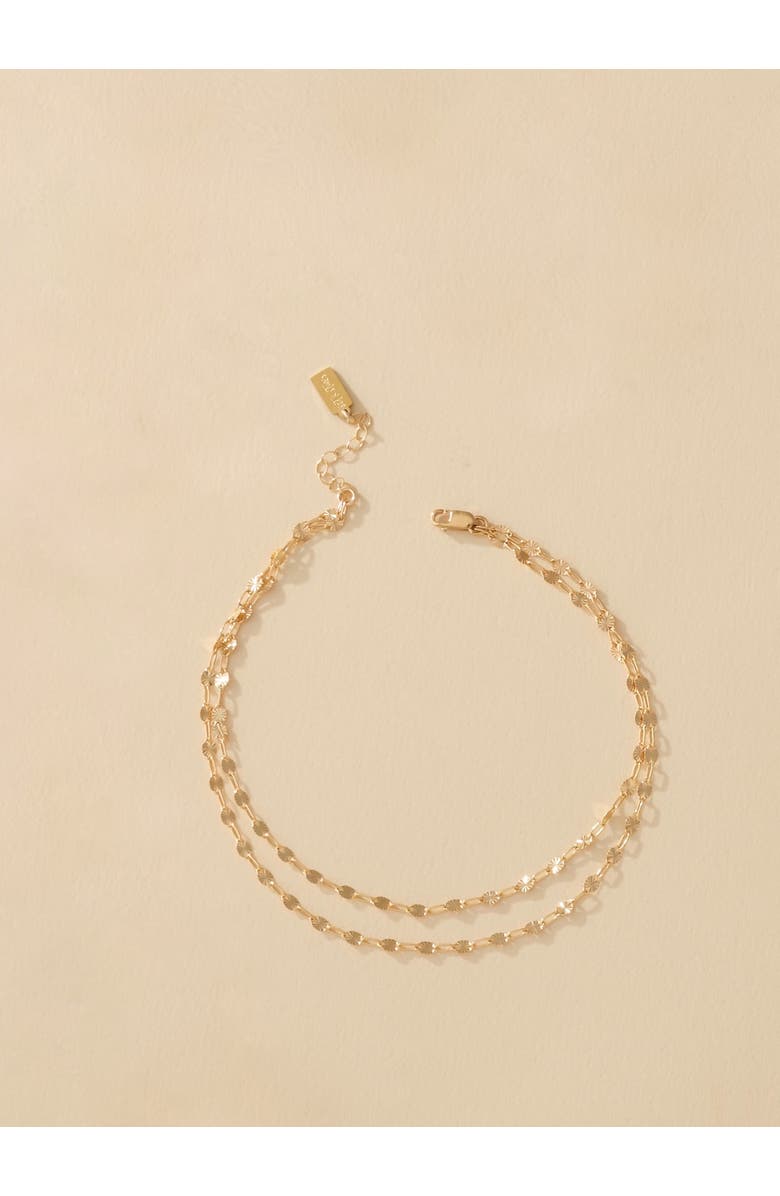 Set & Stones Millie Layered Anklet, Alternate, color, Gold