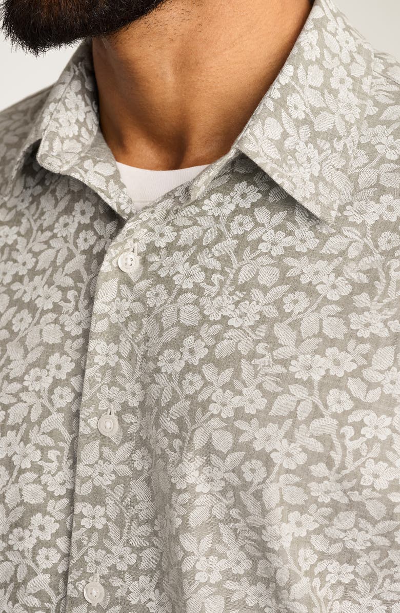 Bonobos Riviera Slim Fit Floral Short Sleeve Stretch Cotton Button-Up Shirt, Alternate, color, Riviera Short Sleeve