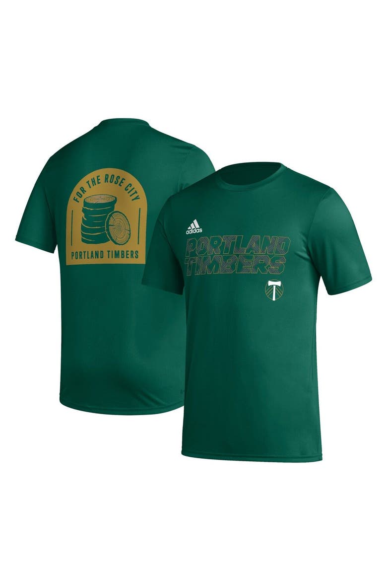 Men's adidas Green Portland Timbers Team Jersey Hook AEROREADY T-Shirt, Main, color, Green