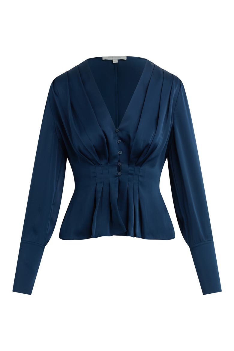 The Romance Button-Up Top, Alternate, color, MIDNIGHT