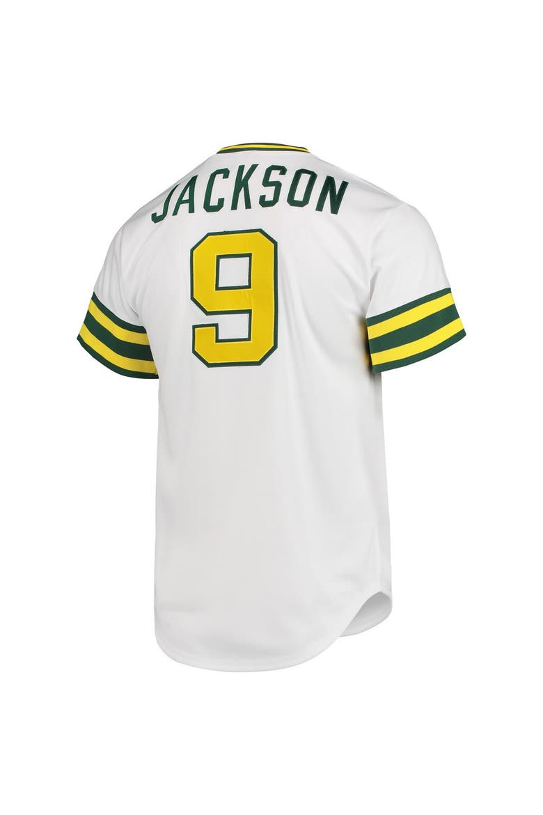 Men's Mitchell & Ness Reggie Jackson White Oakland Athletics 1972 Cooperstown Collection Authentic Jersey, Alternate, color, White
