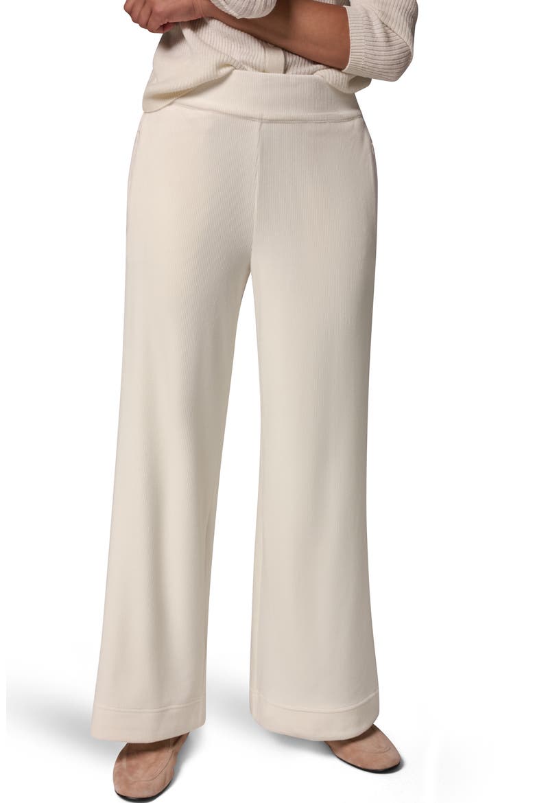 High Waist Wide Leg Corduroy Pants, Main, color, CREAM