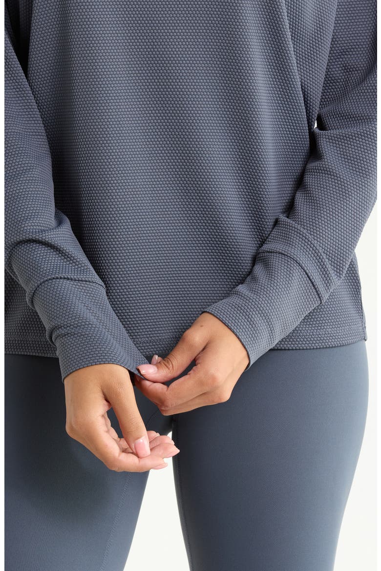 Textured Equilibrium Long Sleeve T-Shirt, Alternate, color, NAVY ARMADA