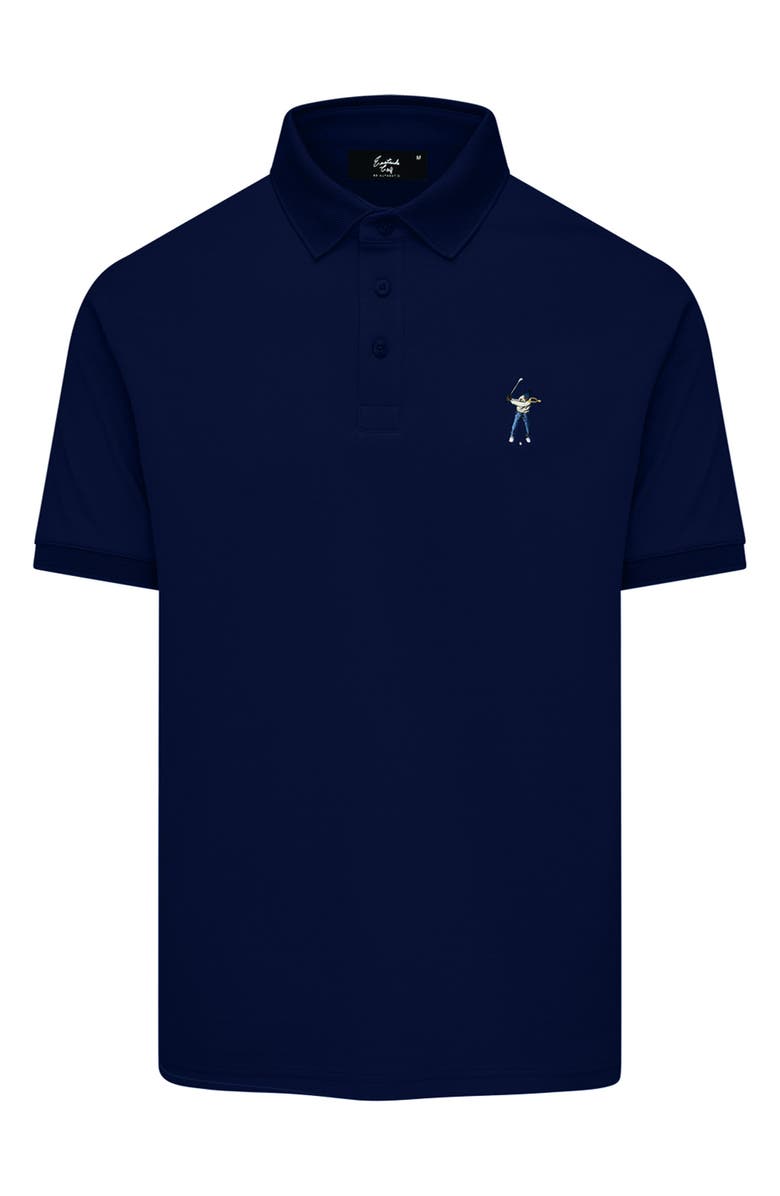 Eastside Golf Core Cotton Blend Piqué Polo, Main, color, Navy