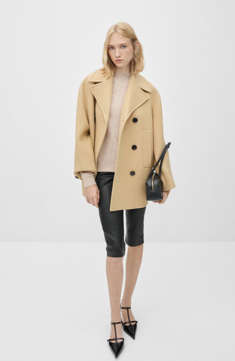 MANGO Cashmere Mock Neck Sweater, Alternate, color, Light/ Pastel Grey