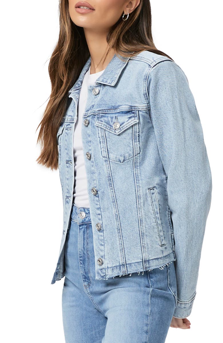 PAIGE Rowan Raw Hem Denim Jacket, Alternate, color, 