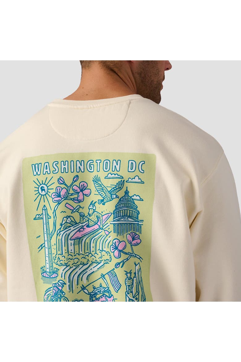 Washington Dc Poster Crew Sweatshirt, Alternate, color, Vintage White