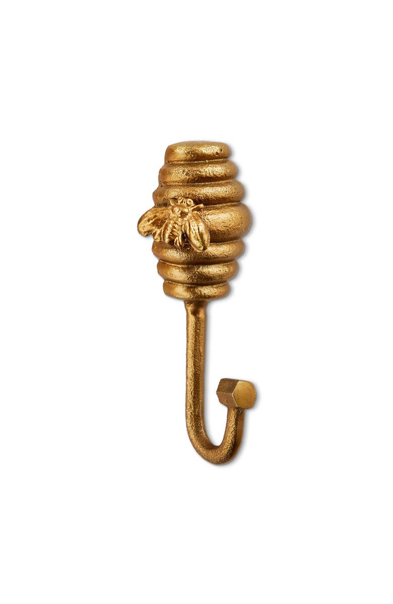 tag Beehive Wall Hook Antique Brass Gold Decorative Home Decor, Main, color,