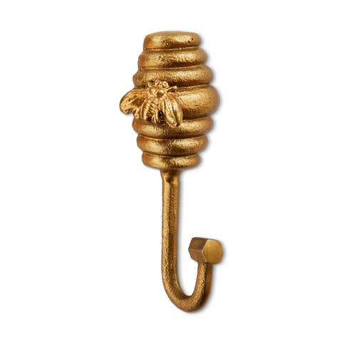 Beehive Wall Hook Antique Brass Gold Decorative Home Decor