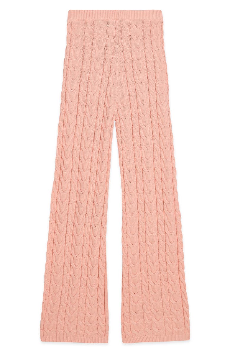 Scotch & Soda Kids' Cable Stitch Sweater Pants, Alternate, color, Pink/ Yellow