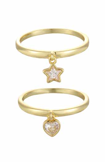 Star & Heart Charm Set of 2 Rings