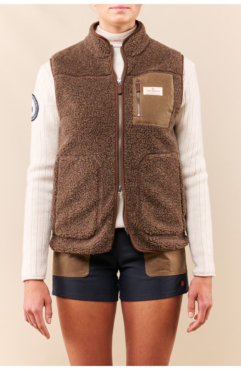 Amundsen Heroes Wool Fleece Vest Womens, Alternate, color, Cowboy