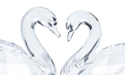 Swarovski Feathered Beautes Set Of 2 Crystal Swan Figurines