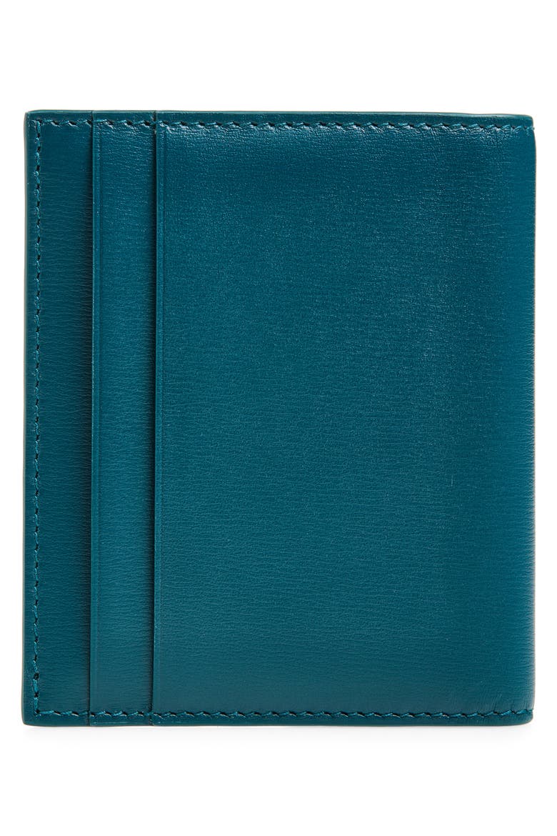 Florence Tall Classic Leather Bifold Wallet, Alternate, color, TITANIC BLUE NERO