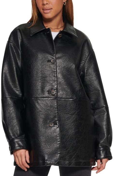 Levi leather jacket womens online