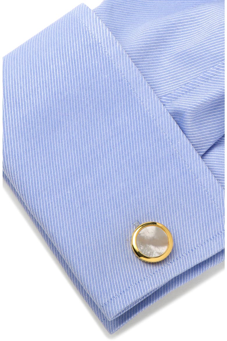 Double Sided Cuff Links, Alternate, color, METALLIC GOLD