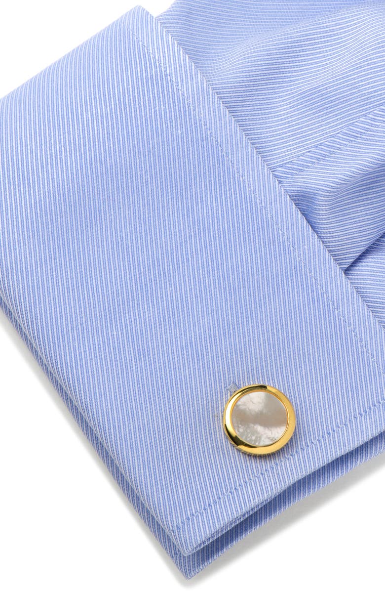 Cufflinks, Inc. Double Sided Cuff Links, Alternate, color, Metallic Gold