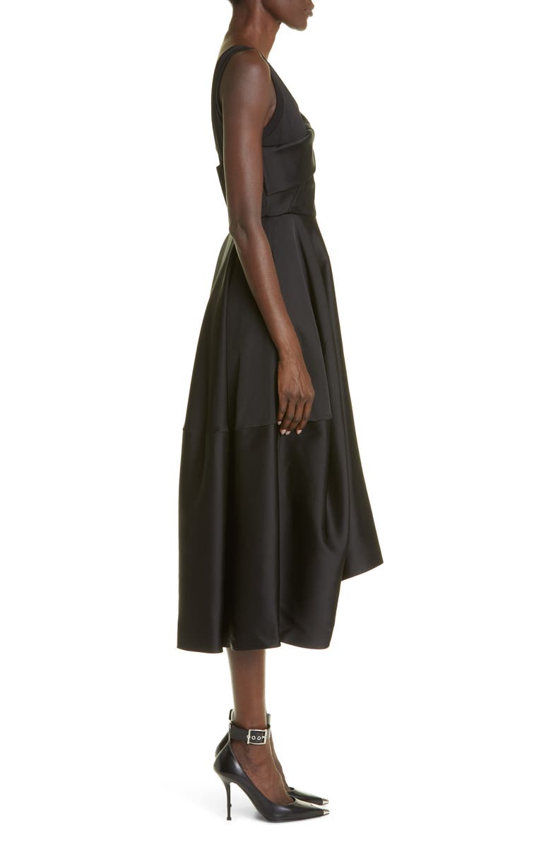 McQueen Scoop Neck Cotton Jersey Midi Dress, Alternate, color, 