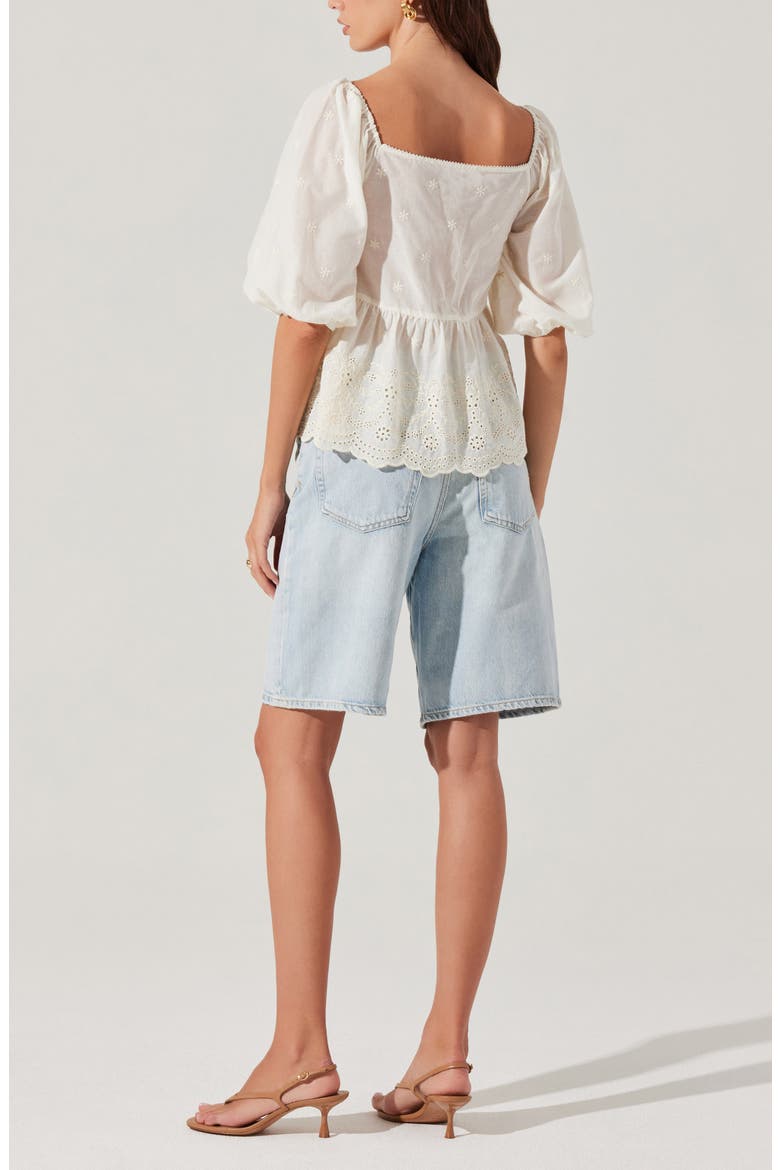 Ezmae Tie Front Top, Alternate, color, CREAM
