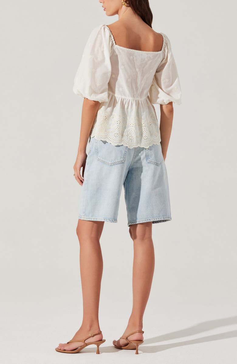 ASTR the Label Ezmae Tie Front Top, Alternate, color, Cream