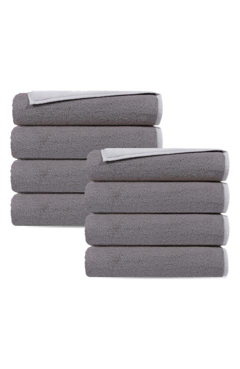 Double Face 8-Piece Turkish Cotton Hand Towels