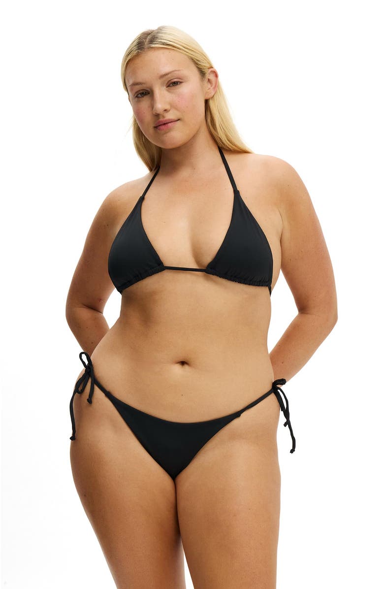 COTTON ON BODY Women's String Triangle Bikini Top, Alternate, color, Black