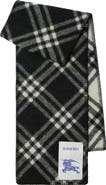 Burberry Equestrian Knight Design Patch Check Wool Scarf